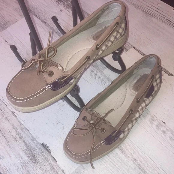 Genuine Sperry Angel Fish Boat Shoes Women's Tan and Brown Loafers - Picture 13 of 16